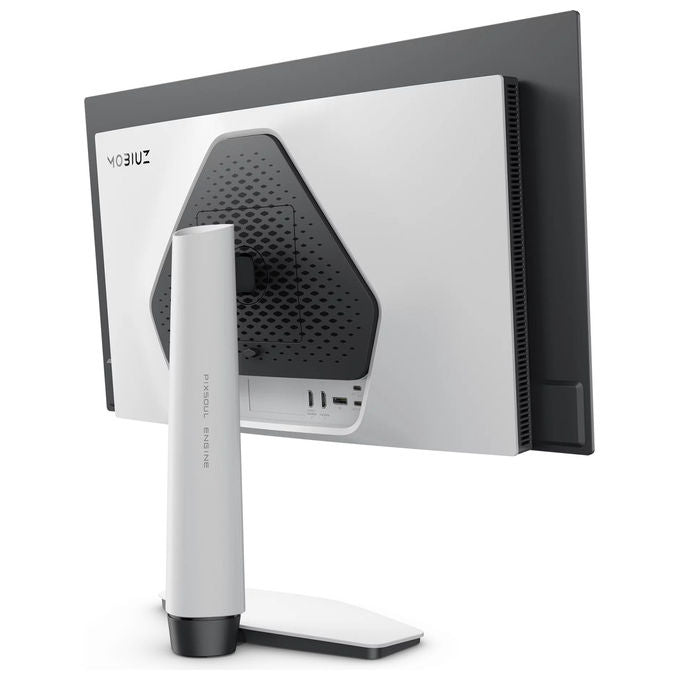 BenQ Mobiuz EX271UZ, monitor gaming OLED 26,5 pollici, 4K Ultra HD, 240 Hz, 0,03 ms, FreeSync Premium Pro, HDMI 2.1, USB-C 90W, nero, bianco