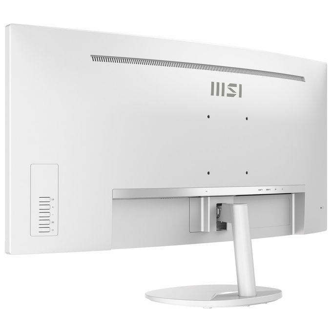 MSI monitor curvo 34 pollici, Pro MP341CQW E12, UltraWide Quad HD 3440x1440, VA 1500R, 120 Hz, altoparlanti integrati, bianco