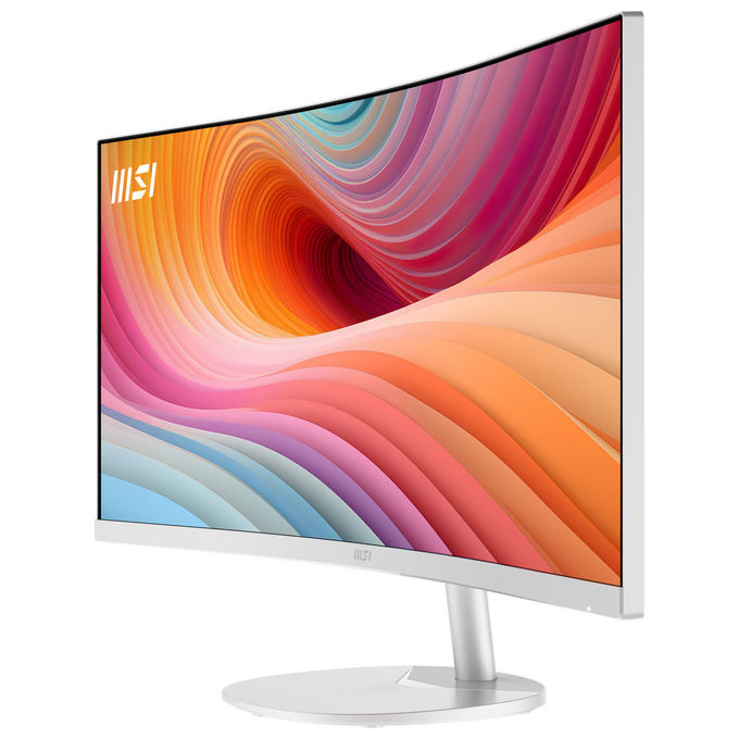 MSI monitor curvo 34 pollici, Pro MP341CQW E12, UltraWide Quad HD 3440x1440, VA 1500R, 120 Hz, altoparlanti integrati, bianco