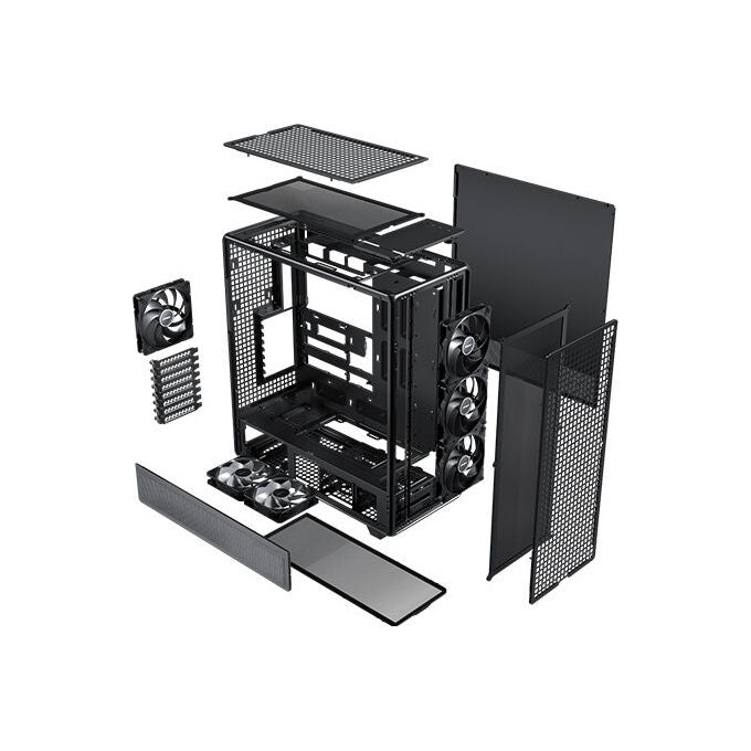 Antec 900 case full tower, vetro temperato, nero, ATX E-ATX SSI-EEB, 6 ventole PWM, filtro antipolvere, gaming workstation