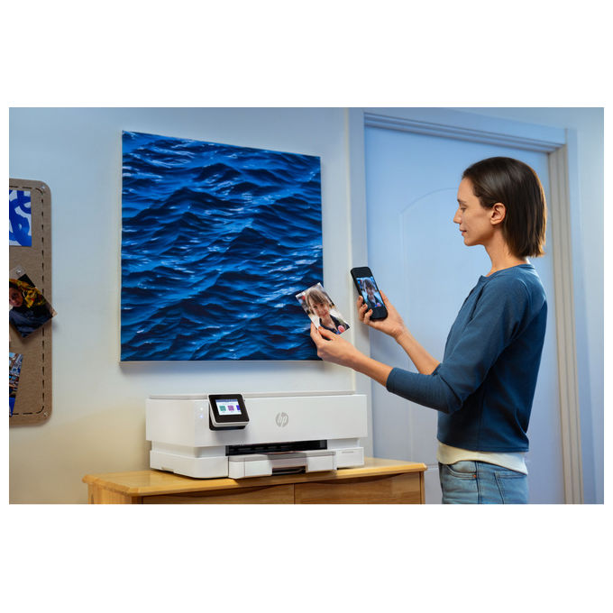 HP stampante multifunzione inkjet Envy Photo 7230, stampa copia scansione, Wi-Fi, fronte-retro, touchscreen, 15 ppm, beige
