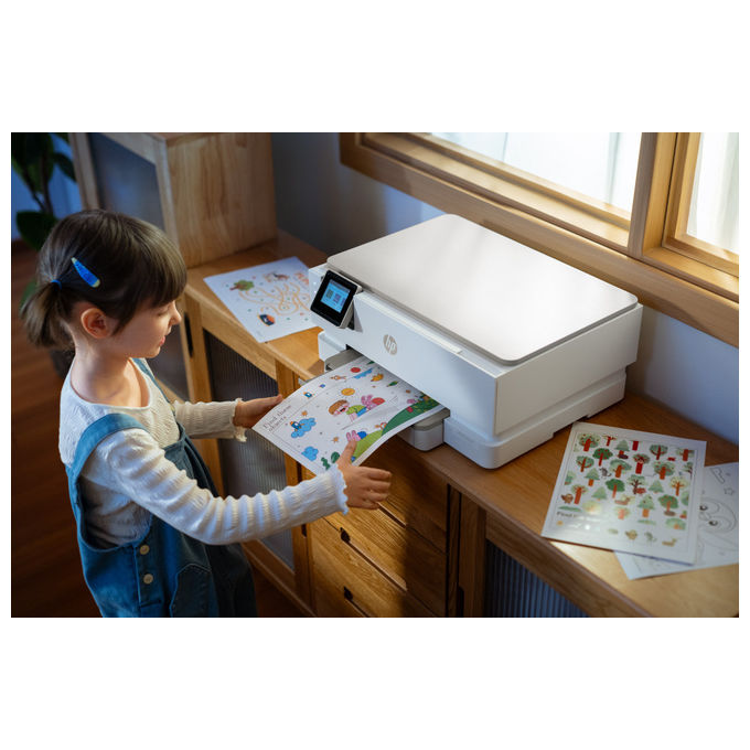 HP stampante multifunzione inkjet Envy Photo 7230, stampa copia scansione, Wi-Fi, fronte-retro, touchscreen, 15 ppm, beige