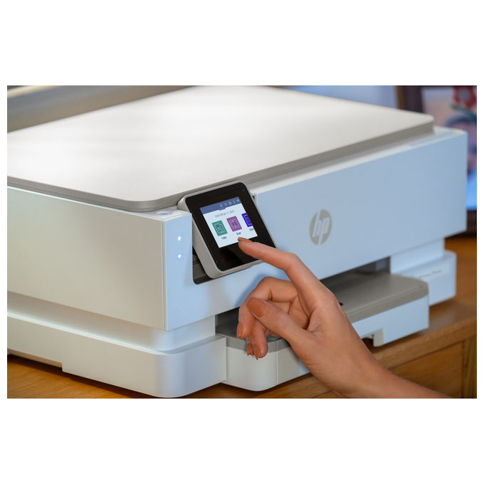 HP stampante multifunzione inkjet Envy Photo 7230, stampa copia scansione, Wi-Fi, fronte-retro, touchscreen, 15 ppm, beige