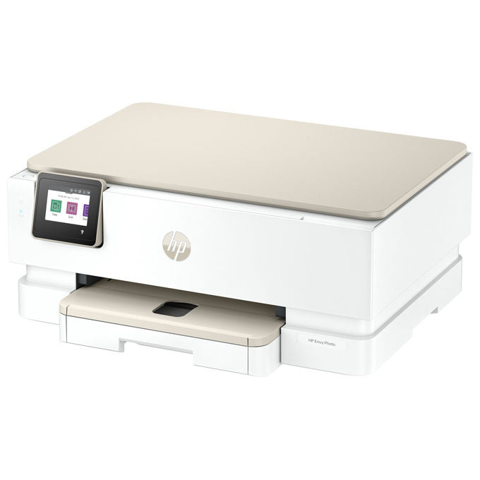 HP stampante multifunzione inkjet Envy Photo 7230, stampa copia scansione, Wi-Fi, fronte-retro, touchscreen, 15 ppm, beige