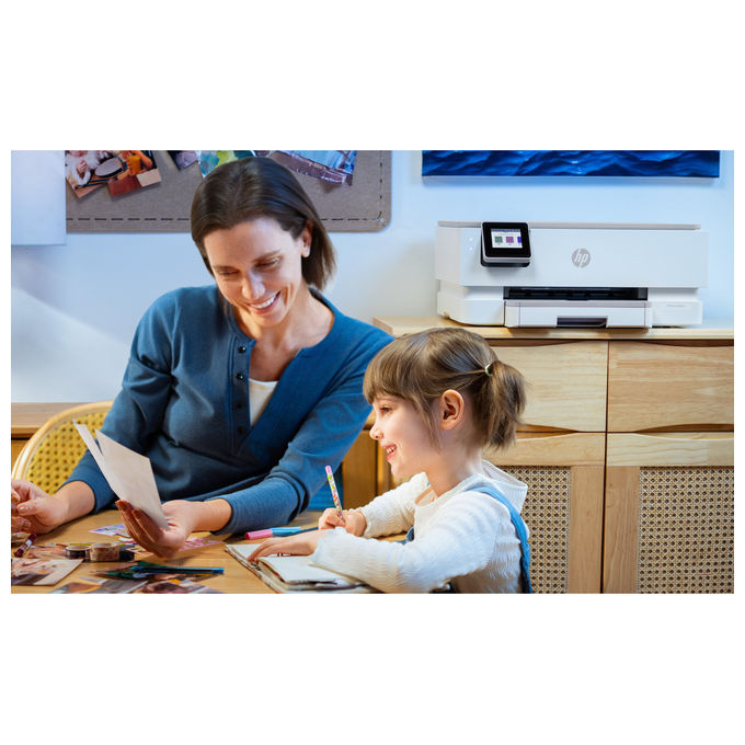 HP stampante multifunzione inkjet Envy Photo 7230, stampa copia scansione, Wi-Fi, fronte-retro, touchscreen, 15 ppm, beige