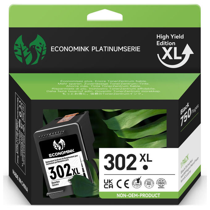 HP cartuccia inchiostro nero originale 302XL 304XL, B7RT9AE, alta capacita', 300 pagine, DeskJet, Envy, OfficeJet