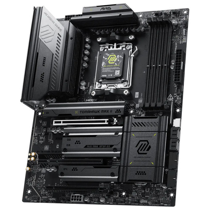 MSI scheda madre MAG B850 TOMAHAWK MAX WIFI II, ATX, socket AM5, chipset AMD B850, DDR5 256 GB, Wi-Fi 7, LAN 5G
