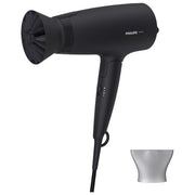 Philips asciugacapelli serie 3000 BHD308-10, 1600W, ThermoProtect, manico pieghevole, 3 velocita', getto aria fredda, nero