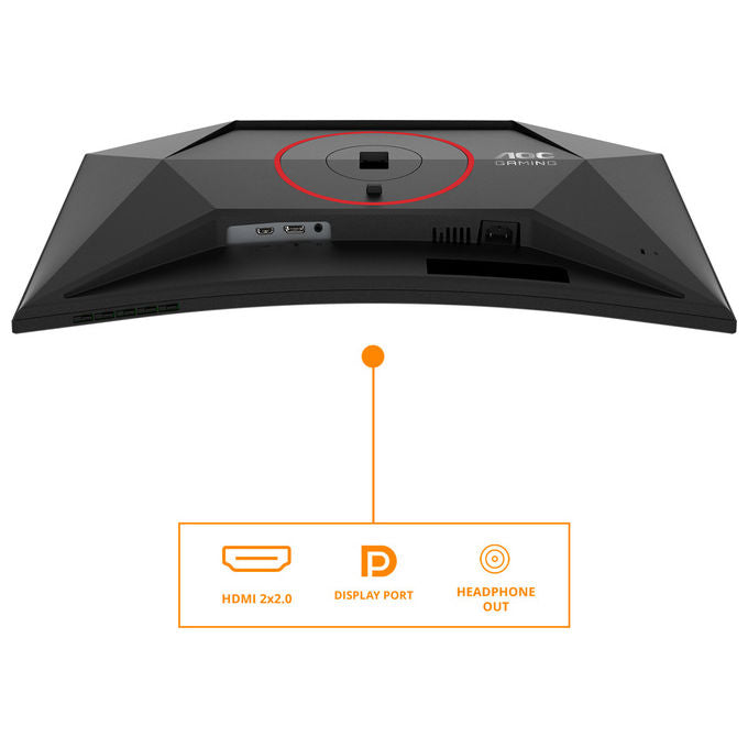 AOC monitor gaming curvo 27 pollici C27G4Z2, Full HD 1920x1080, 260 Hz, 1 ms, Fast VA, HDR10, Adaptive Sync, nero rosso