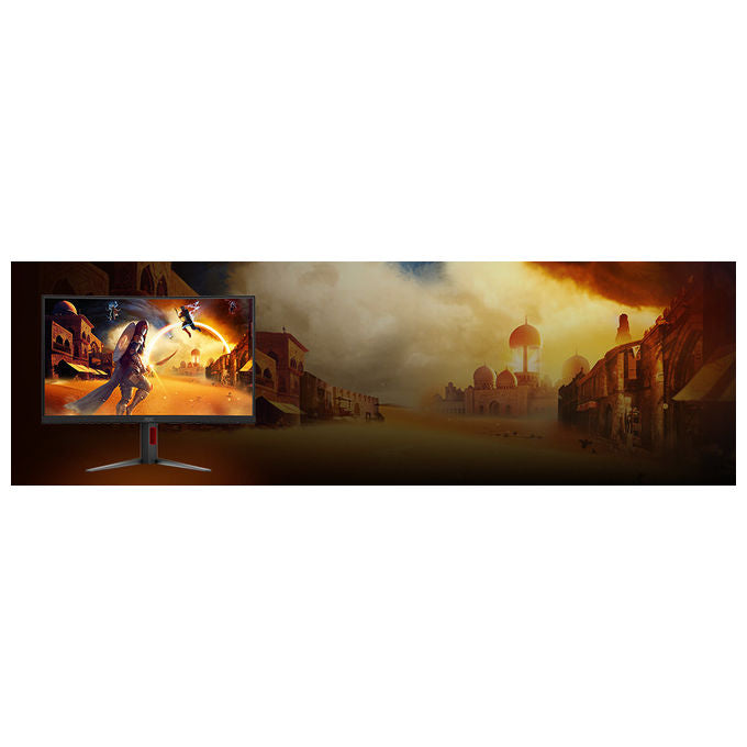 AOC monitor gaming curvo 27 pollici C27G4Z2, Full HD 1920x1080, 260 Hz, 1 ms, Fast VA, HDR10, Adaptive Sync, nero rosso
