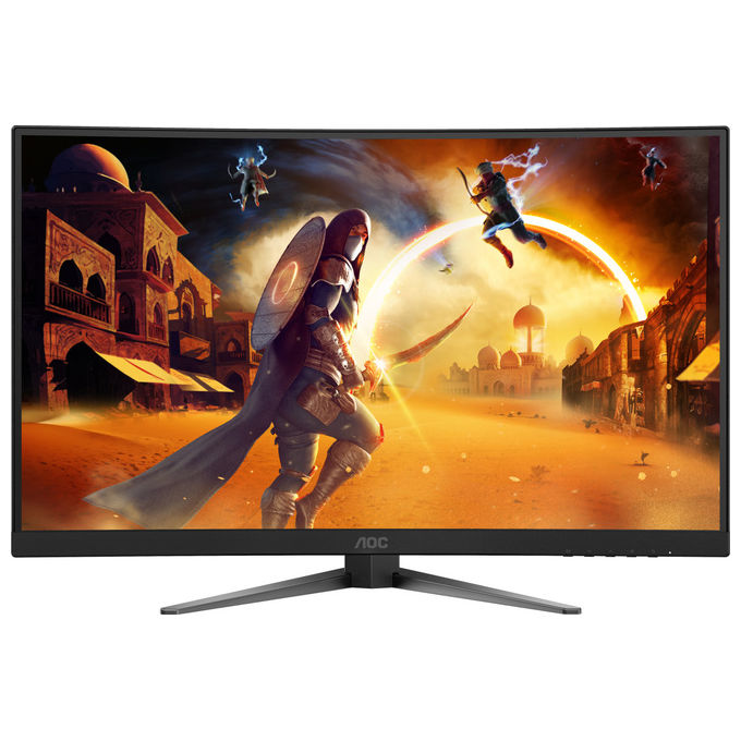 AOC monitor gaming curvo 27 pollici C27G4Z2, Full HD 1920x1080, 260 Hz, 1 ms, Fast VA, HDR10, Adaptive Sync, nero rosso