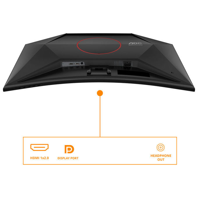 AOC C32G42ZE monitor curvo gaming 31.5'', Full HD, pannello VA, 260Hz, 0.3ms, Adaptive Sync, HDR10, nero rosso