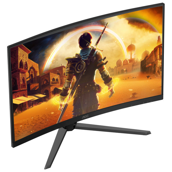 AOC C32G42ZE monitor curvo gaming 31.5'', Full HD, pannello VA, 260Hz, 0.3ms, Adaptive Sync, HDR10, nero rosso