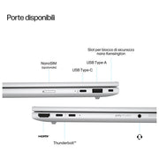 HP D4DX1AT EliteBook 8 G1i Notebook AI PC Intel Core Ultra 5 225U 16 pollici WUXGA 24 GB DDR5 512 GB SSD Windows 11 Pro colore Argento