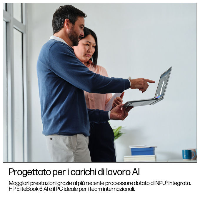 HP EliteBook 6 G1i Notebook Intel Core Ultra 5 225U 16 pollici 24 GB RAM 512 GB SSD Wi-Fi 7 colore Argento