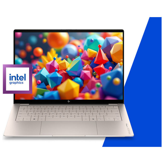 HP D8ZU7EA OmniBook Ultra Laptop Next Gen AI Notebook Copilot+ Intel Core Ultra 7 356H 14 pol 3K Touch OLED 32 GB 1 TB SSD Windows 11 Home colore Silk Sand