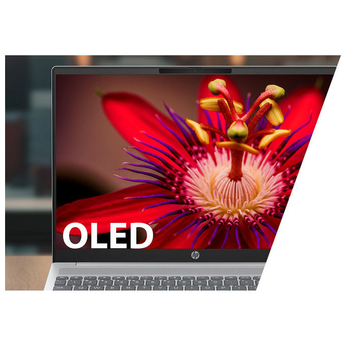 HP D8ZV2EA OmniBook 5 AI Notebook Intel Core Ultra 7 255U 16 pollici OLED 2K 16GB RAM 1TB SSD Argento