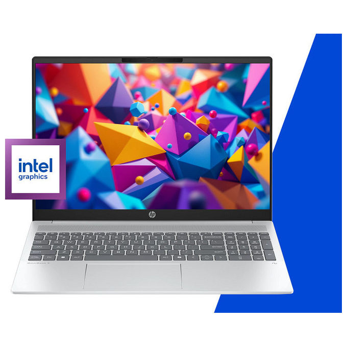 HP D8ZV2EA OmniBook 5 AI Notebook Intel Core Ultra 7 255U 16 pollici OLED 2K 16GB RAM 1TB SSD Argento