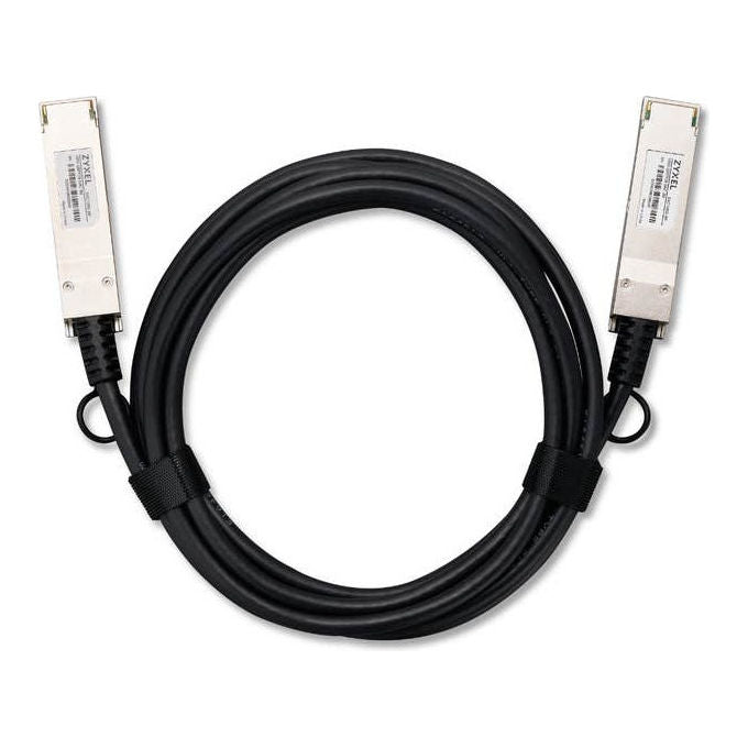 Zyxel cavo DAC 100G QSFP28, stacking switch, 3 metri, 100 Gbit-s, connettori maschio, plug and play, nero, DAC100G-3M-ZZ0101F