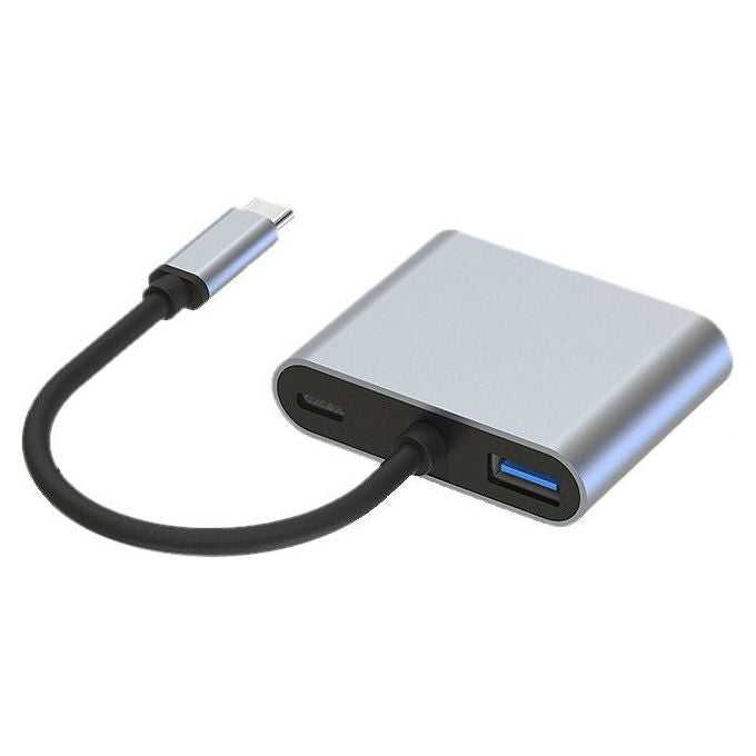 Conceptronic docking station 4 in 1 DONN16G, USB-C 3.2 Gen 1, HDMI 4K, VGA 1080p, USB-A 3.0, 100W Power Delivery, grigio
