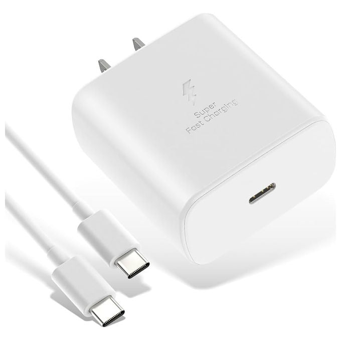Samsung caricabatterie 45w super fast charger, USB Type-C, per Galaxy Book, senza cavo, bianco, GP-PTU022DYGWQ