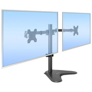 Hamlet supporto doppio monitor da tavolo, regolabile in altezza, VESA 75x75 100x100, 17 27 pollici, nero, HM-SPMSD200