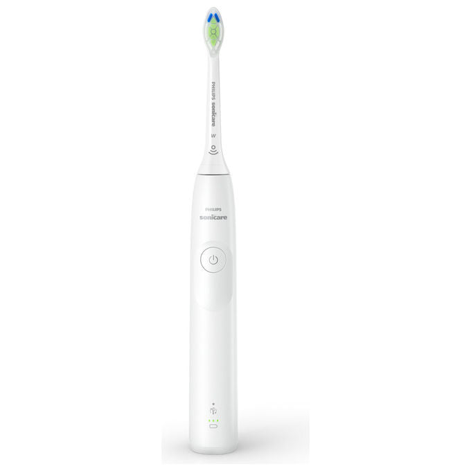 Philips spazzolino elettrico sonico ricaricabile Serie 5300, HX7108-01, tecnologia Sonicare, timer 2 min, sensore di pressione, bianco