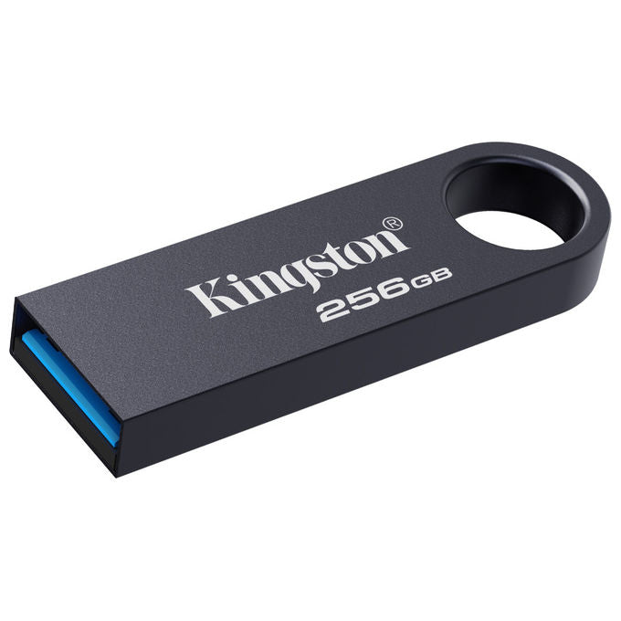 Kingston chiavetta usb 256 gb, DataTraveler SE9 G3, USB 3.2 Gen 1, 220 MB-s lettura, 100 MB-s scrittura, corpo in metallo, nichel scuro