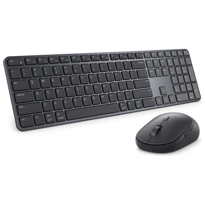 Dell kit tastiera e mouse wireless KM726 Pro 7 Slim, QWERTY italiano, Bluetooth, RF 2.4 GHz, ottico 6000 DPI, nero