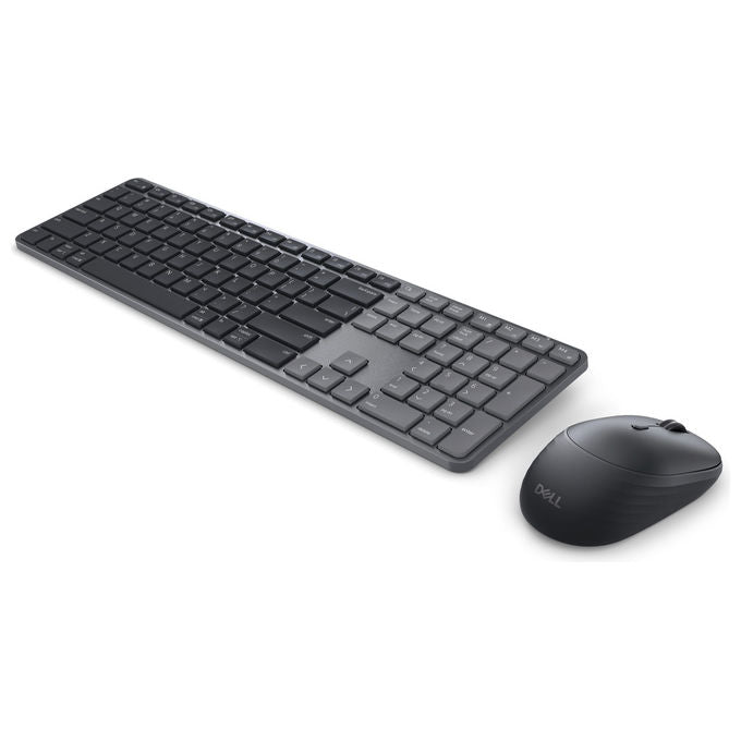 Dell kit tastiera e mouse wireless KM726 Pro 7 Slim, QWERTY italiano, Bluetooth, RF 2.4 GHz, ottico 6000 DPI, nero