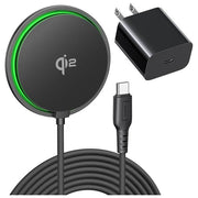 Celly caricabatterie wireless magnetico Qi2, 15W, cavo USB-C integrato, compatibile MagSafe, nero