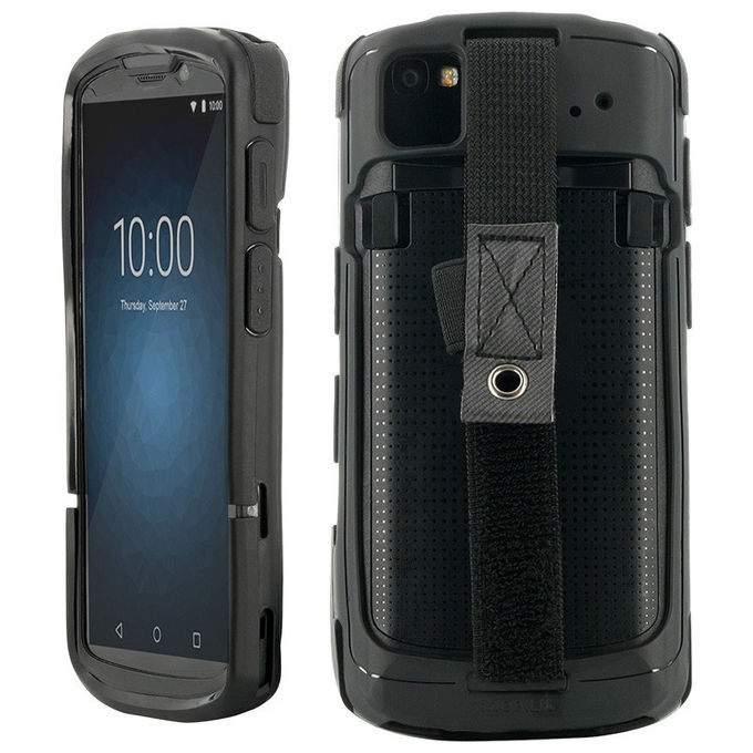 Mobilis custodia PROTECH per Zebra TC53 TC58, protezione MIL-STD 810G, con tracolla, antimicrobica, nera
