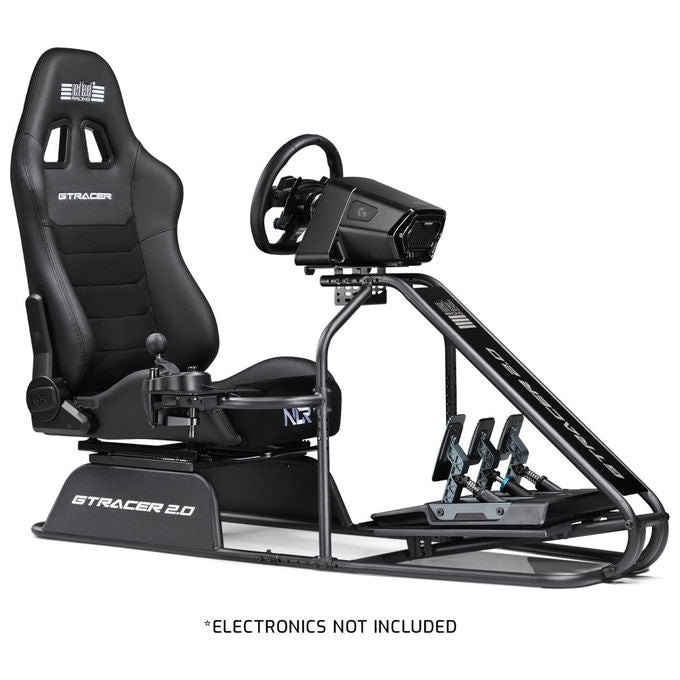 Next Level Racing GTRacer 2.0 cockpit simulatore, sedile GT reclinabile, supporto direct drive 13 Nm, acciaio tubolare, nero