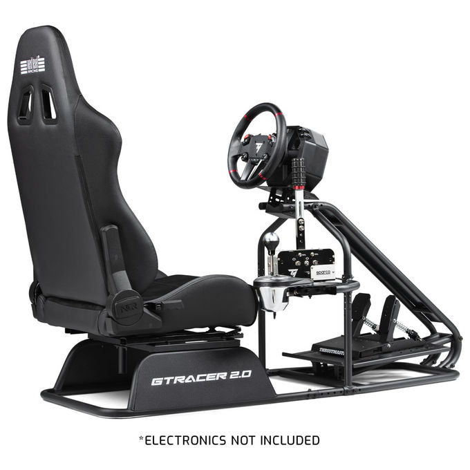 Next Level Racing GTRacer 2.0 cockpit simulatore, sedile GT reclinabile, supporto direct drive 13 Nm, acciaio tubolare, nero