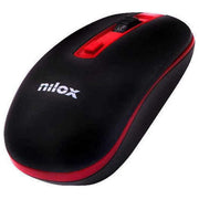 Nilox mouse wireless dual bluetooth 5.2 e 2.4 ghz, ricaricabile usb-c, ottico 1600 dpi, silenzioso, compatto, nero