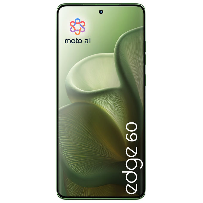 Motorola edge 60 smartphone, 8 GB RAM, 512 GB, display 6.67'' pOLED 120 Hz, 5G, tripla cam 50 MP, batteria 5200 mAh, IP68, verde