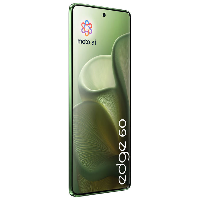 Motorola edge 60 smartphone, 8 GB RAM, 512 GB, display 6.67'' pOLED 120 Hz, 5G, tripla cam 50 MP, batteria 5200 mAh, IP68, verde