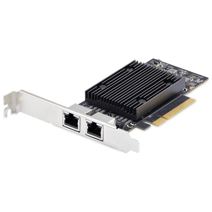 StarTech.com scheda di rete PCIe 10Gb a 2 porte, chipset Broadcom BCM57416, RJ45 10GBase-T, PR210B-NETWORK-CARD