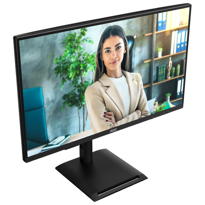 AOC monitor 27 pollici QHD, Q27P4C, IPS 120Hz, USB-C Power Delivery 96W, docking integrato, Anti-Luce Blu, nero