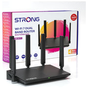 Strong router Wi-Fi 7 BE3600, dual-band, fino a 3600 Mbps, MLO, porta WAN 2,5G, 4 porte LAN gigabit, 5 antenne esterne, WPA3