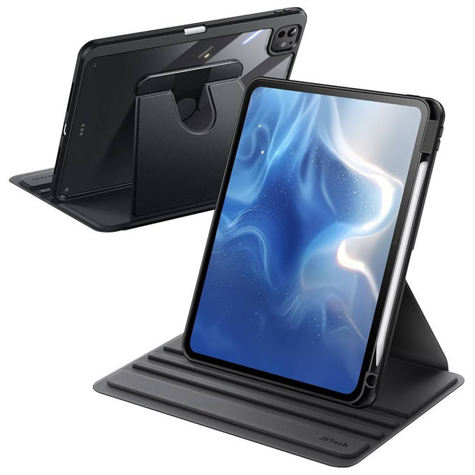 Targus custodia rotazione 360 gradi per iPad Pro 11 pollici M4, protezione antiurto 1,2 m, porta Apple Pencil, nera, THZ987GL