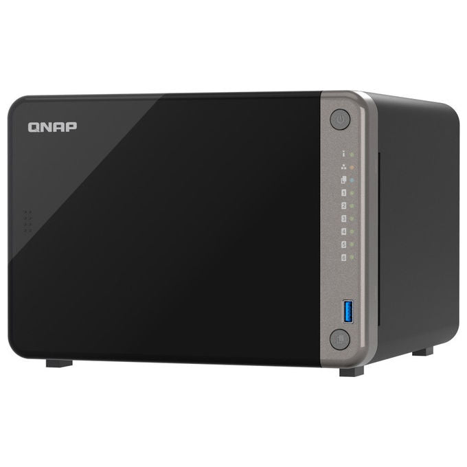 QNAP TS-AI642-8G NAS tower 6 bay, NPU AI 6 TOPS, processore ARM octa-core, 8 GB RAM, 2.5GbE, PCIe Gen3, sorveglianza video