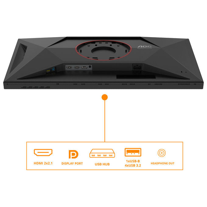 AOC monitor gaming U27G4XM, 27 pollici, 4K UHD, Mini LED Fast IPS, 160 Hz, 1 ms, DisplayHDR 1000, HDMI 2.1