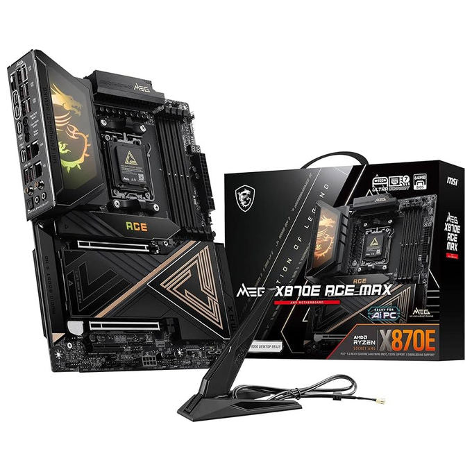 MSI MEG X870E ACE MAX, scheda madre AM5 ATX, DDR5 fino a 8400 MT-s, PCIe 5.0, Wi-Fi 7, USB4, 10G LAN