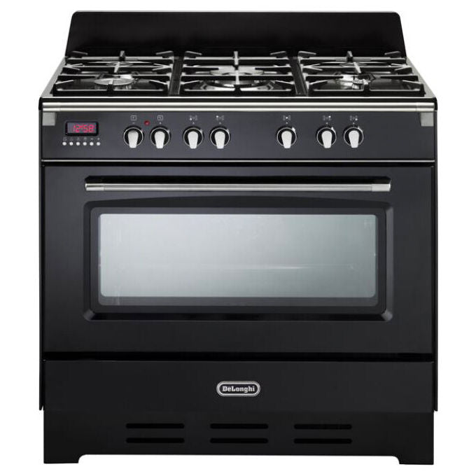 De'Longhi DL965FGXB Cucina a Gas 5 Fuochi Forno Gas Ventilato 59 L Classe A (86x90x60 cm) colore Inox