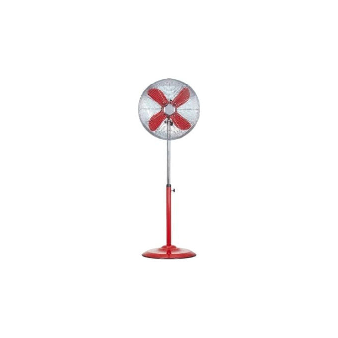 Akai ventilatore a piantana VP40CR, 40 cm, oscillante, 3 velocita' regolabili, rosso