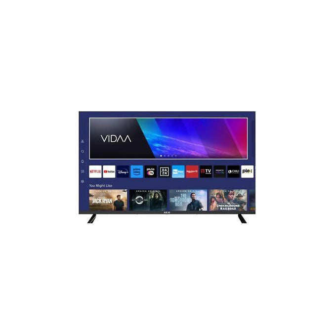 Akai smart tv 32 pollici QLED, HD ready, wi-fi, DVB-T2, 3 HDMI, classe F, nero, AKTV3240WLQ-S