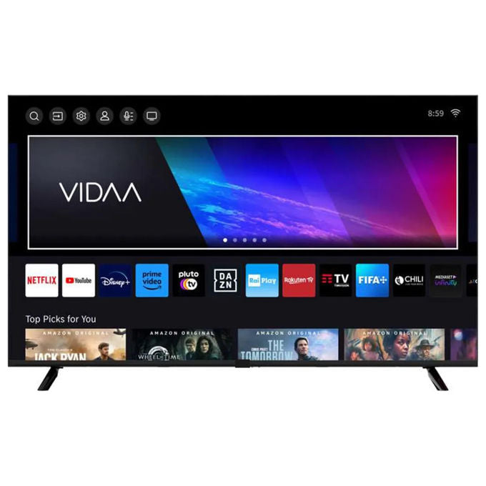 Nordmende smart tv 32 pollici, Qled HD Ready, Wi-Fi, 3 HDMI, 2 USB, classe energetica F, ND32S310WLQS, nero