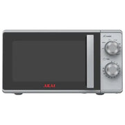 Akai forno a microonde con grill, 20 litri, 700 watt, funzione grill 900 watt, 5 livelli di potenza, timer 60 minuti, nero