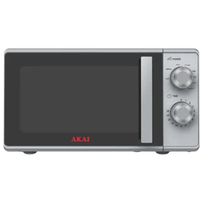 Akai forno a microonde con grill, 20 litri, 700 watt, funzione grill 900 watt, 5 livelli di potenza, timer 60 minuti, nero